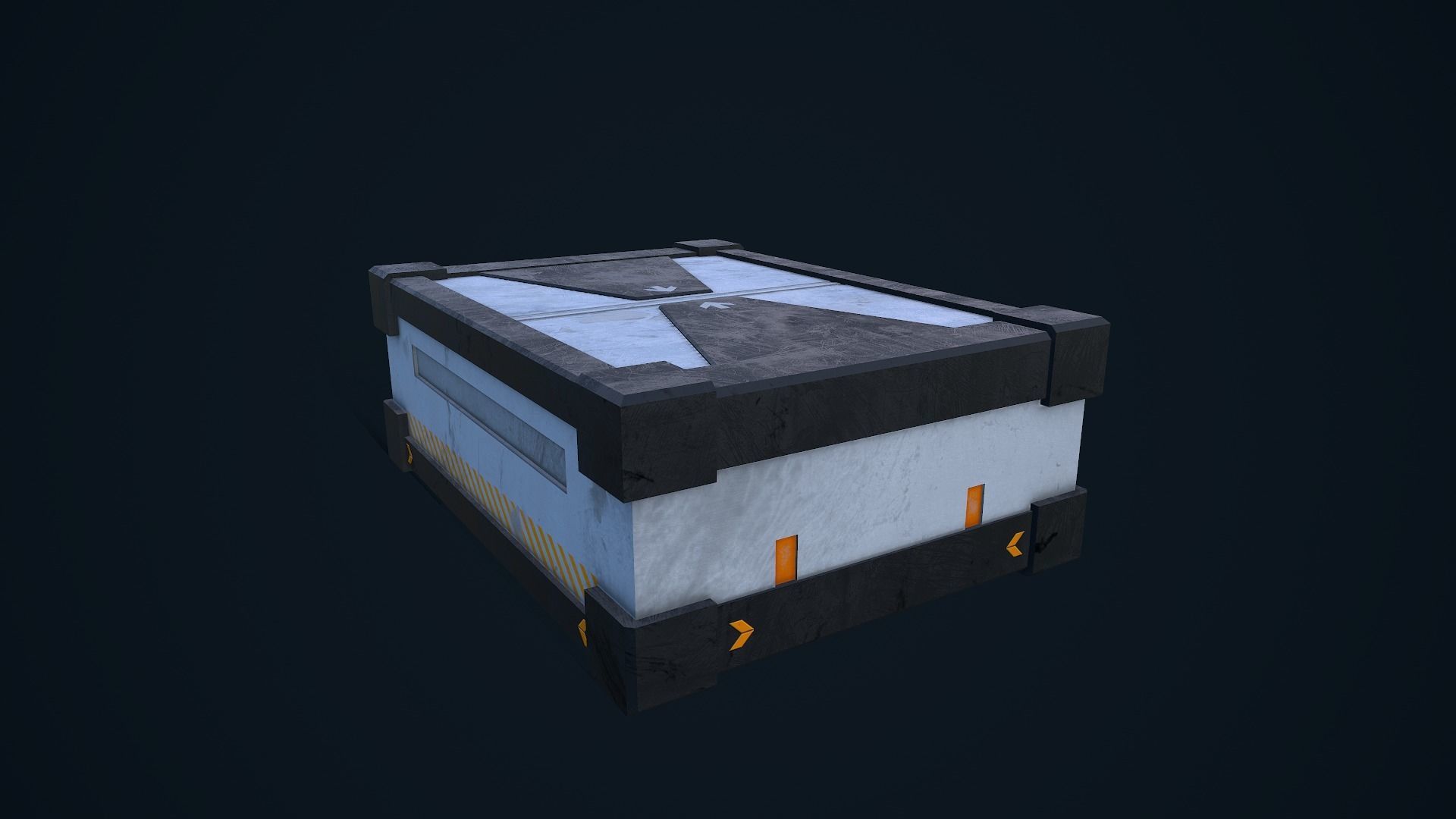 Sci-Fi Crate 02 Low-poly 3D model_6