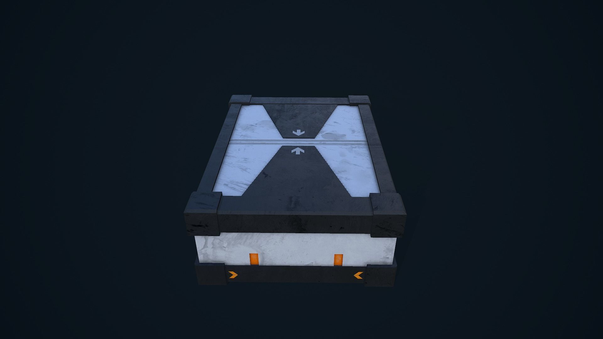 Sci-Fi Crate 02 Low-poly 3D model_9