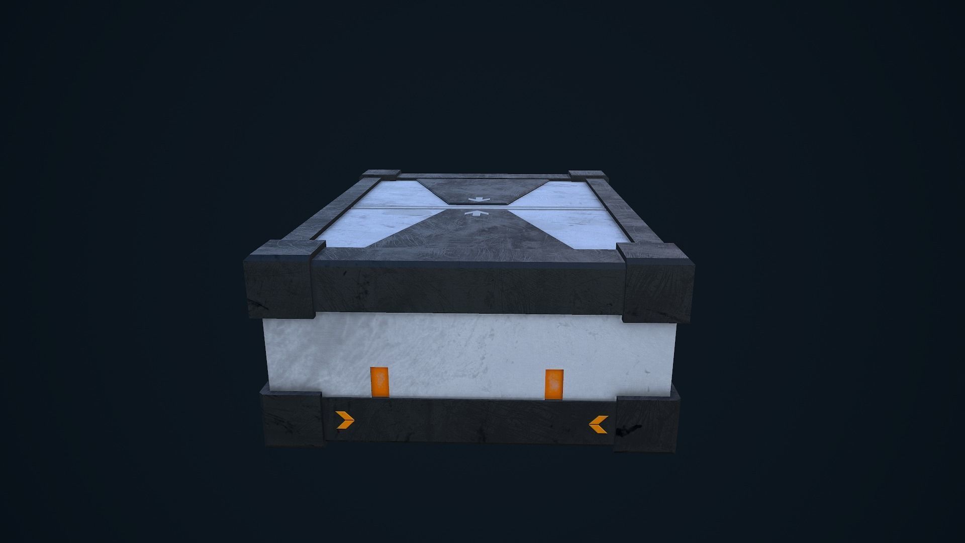 Sci-Fi Crate 02 Low-poly 3D model_5