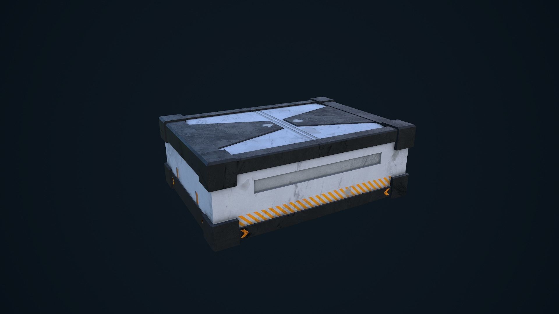 Sci-Fi Crate 02 Low-poly 3D model_8
