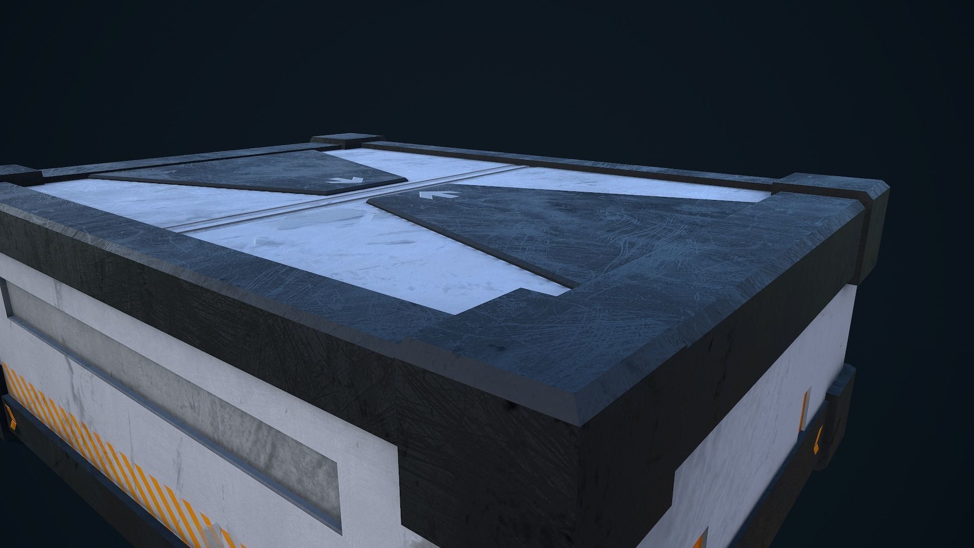 Sci-Fi Crate 02 Low-poly 3D model_13