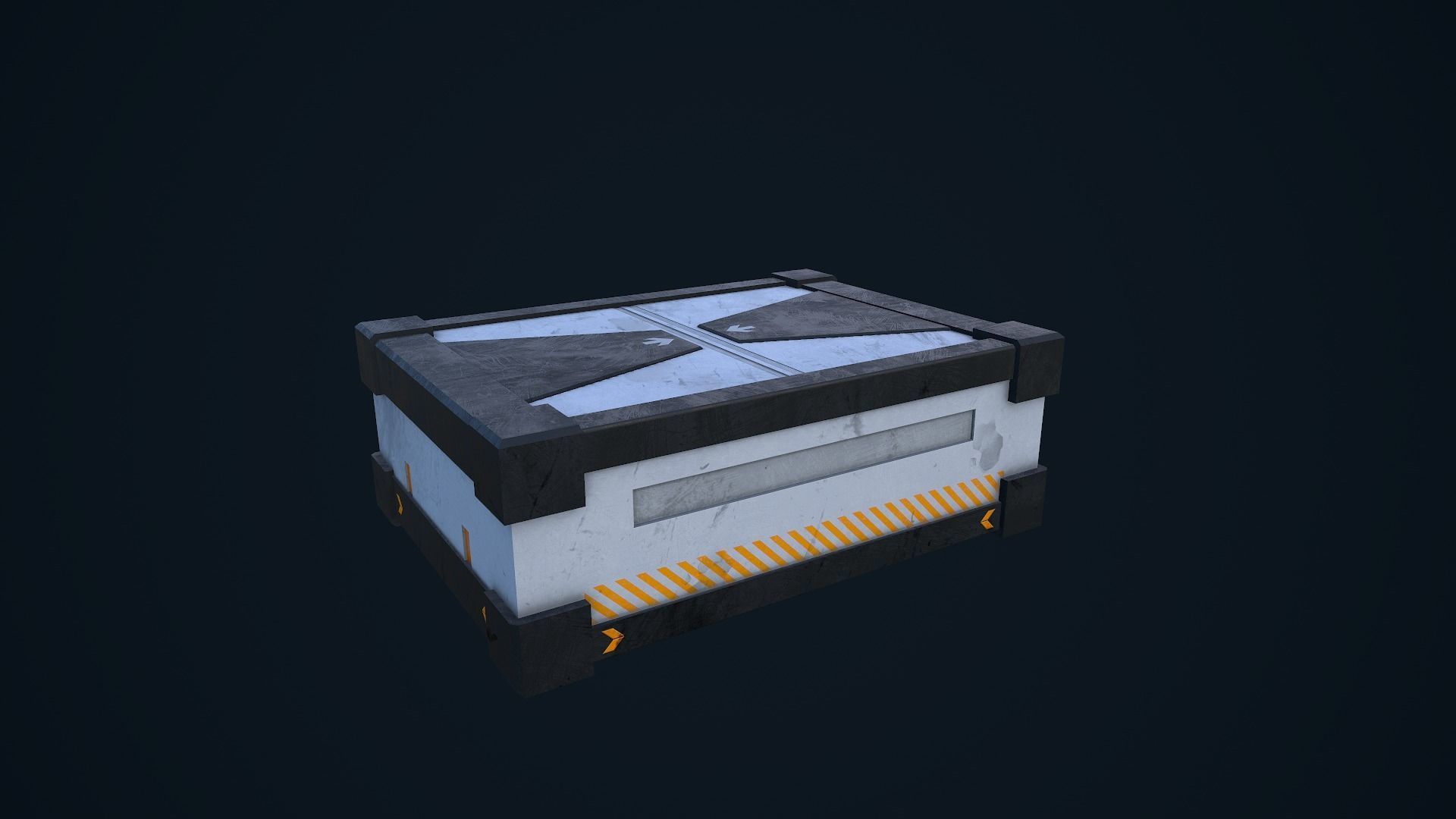 Sci-Fi Crate 02 Low-poly 3D model_3