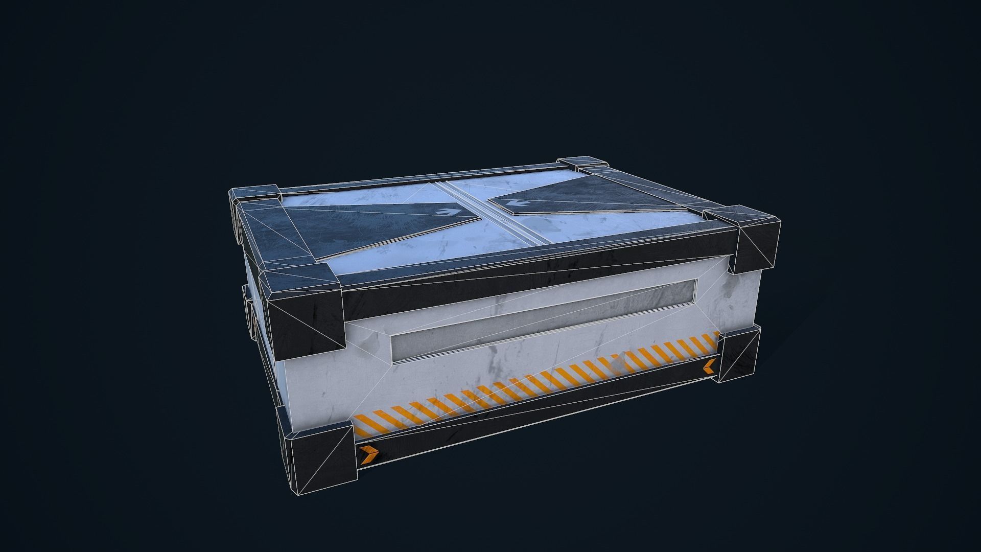 Sci-Fi Crate 02 Low-poly 3D model_12