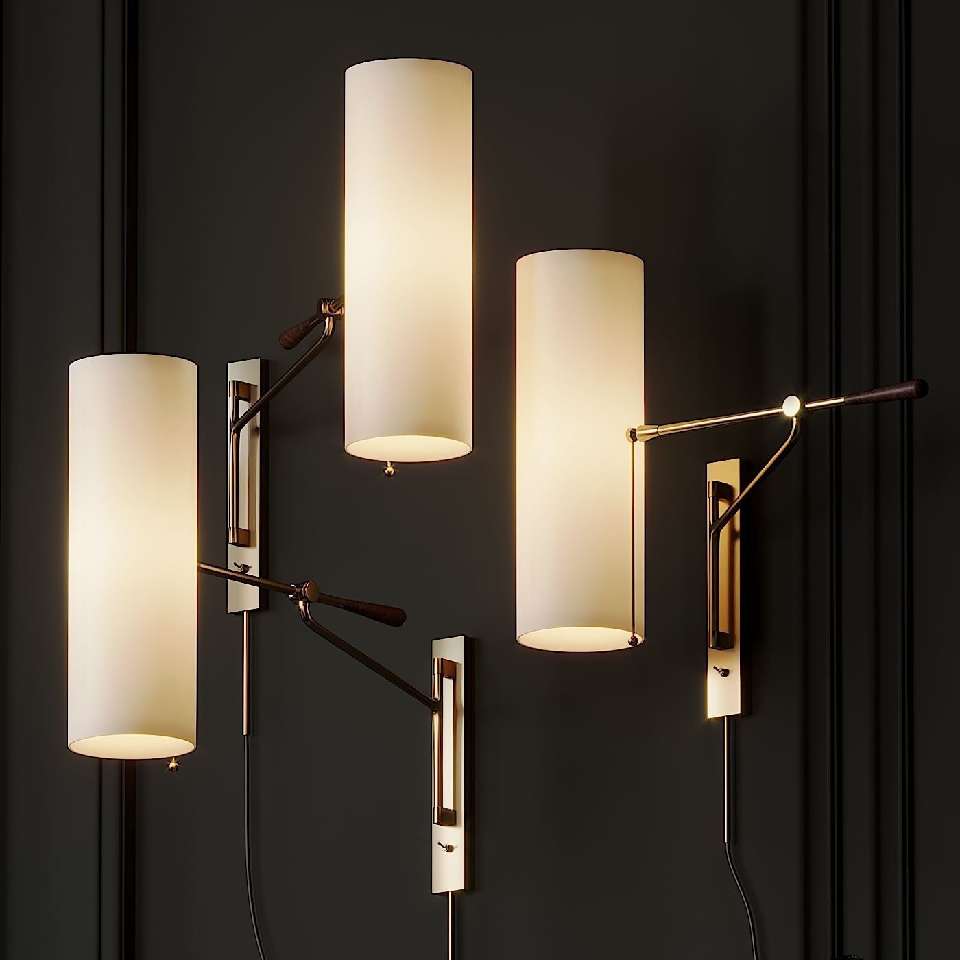Frankfort Articulating Wall Light by AERIN 3D model_2