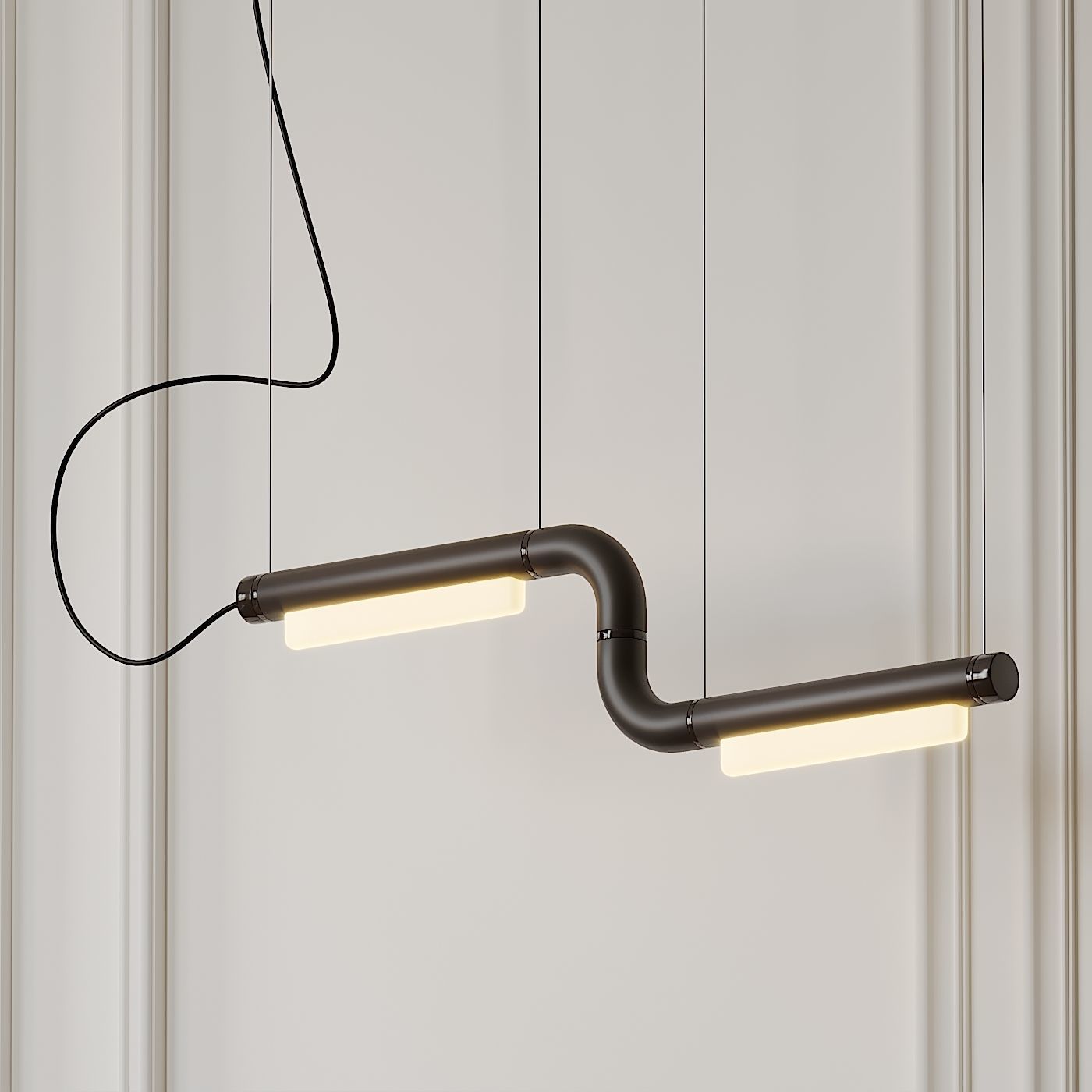 Pipeline CM1 LED Linear Suspension Light By Caine Heintzman 3D model_1