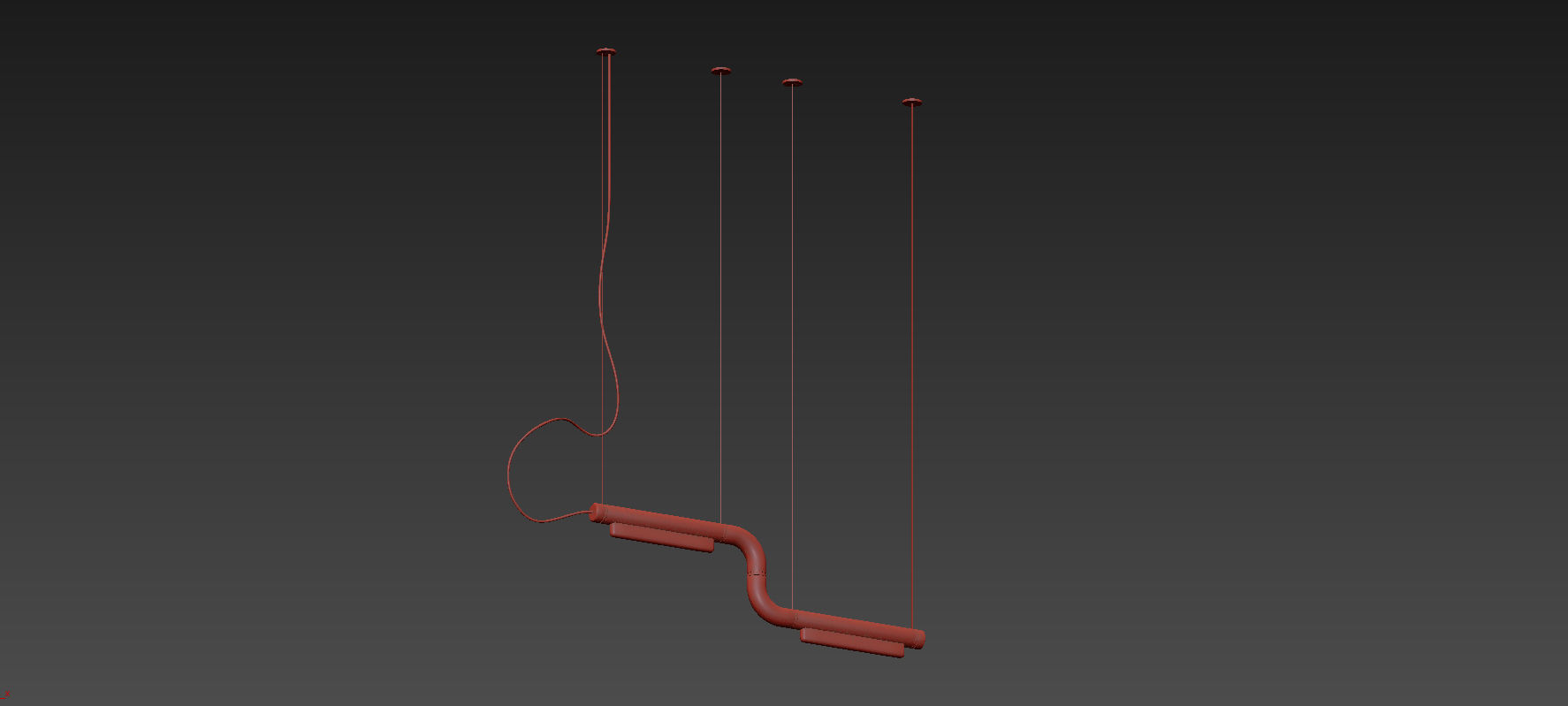 Pipeline CM1 LED Linear Suspension Light By Caine Heintzman 3D model_5