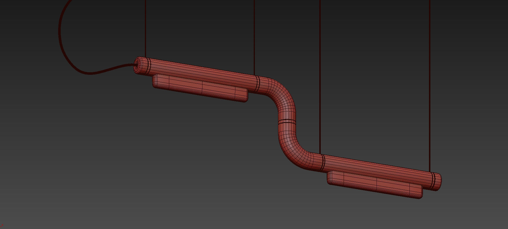 Pipeline CM1 LED Linear Suspension Light By Caine Heintzman 3D model_9