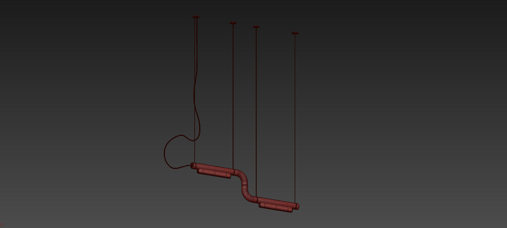 Pipeline CM1 LED Linear Suspension Light By Caine Heintzman 3D model_4