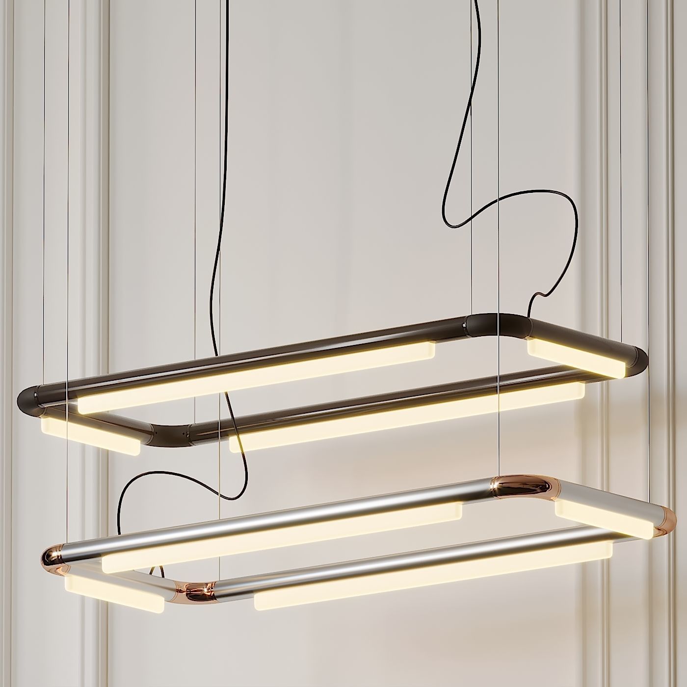 Pipeline CM4 LED Linear Suspension Light By Caine Heintzman 3D model_2