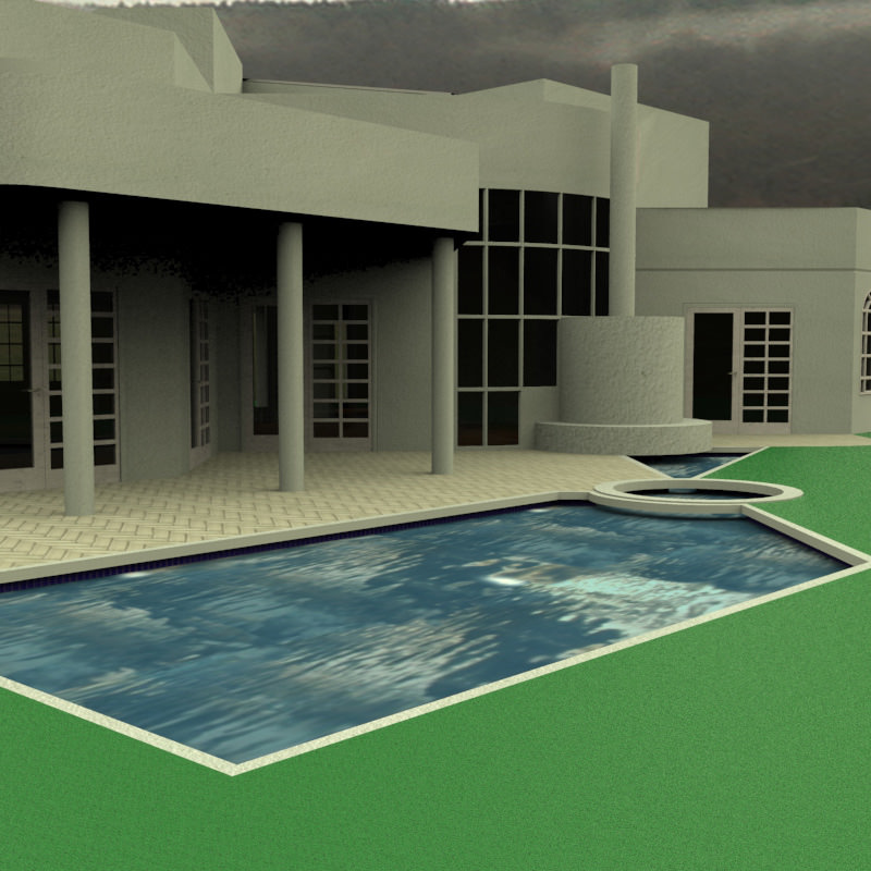 One and Half Story Home 3D model_6