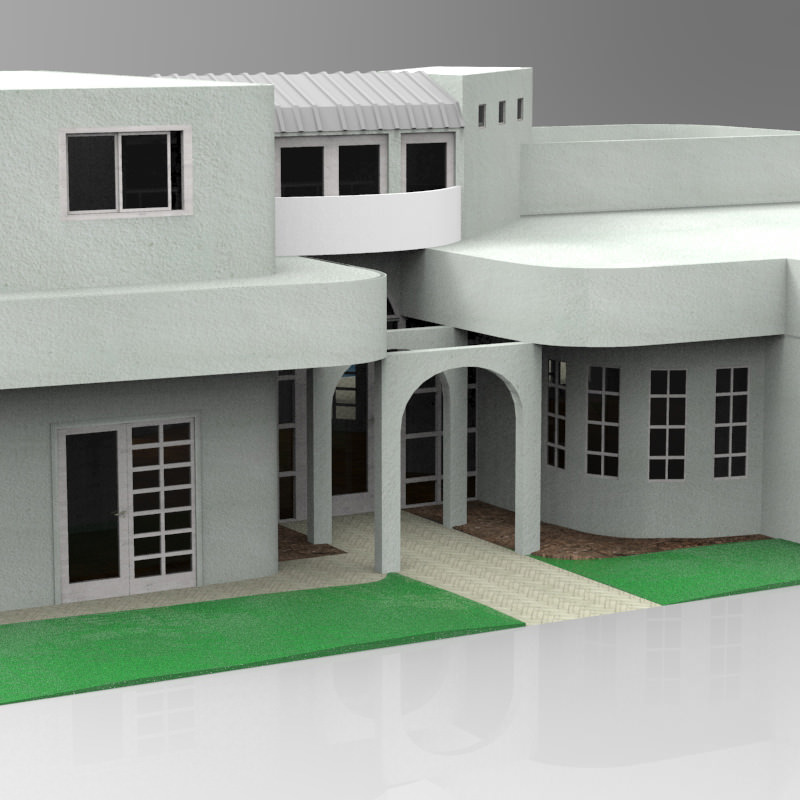 One and Half Story Home 3D model_5