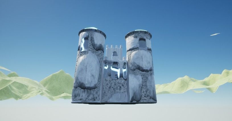 Basic Pink Fantasy Castle Low-poly 3D model_4