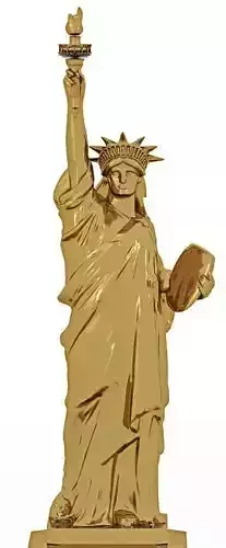 Liberties statue of liberty in gold 3D model