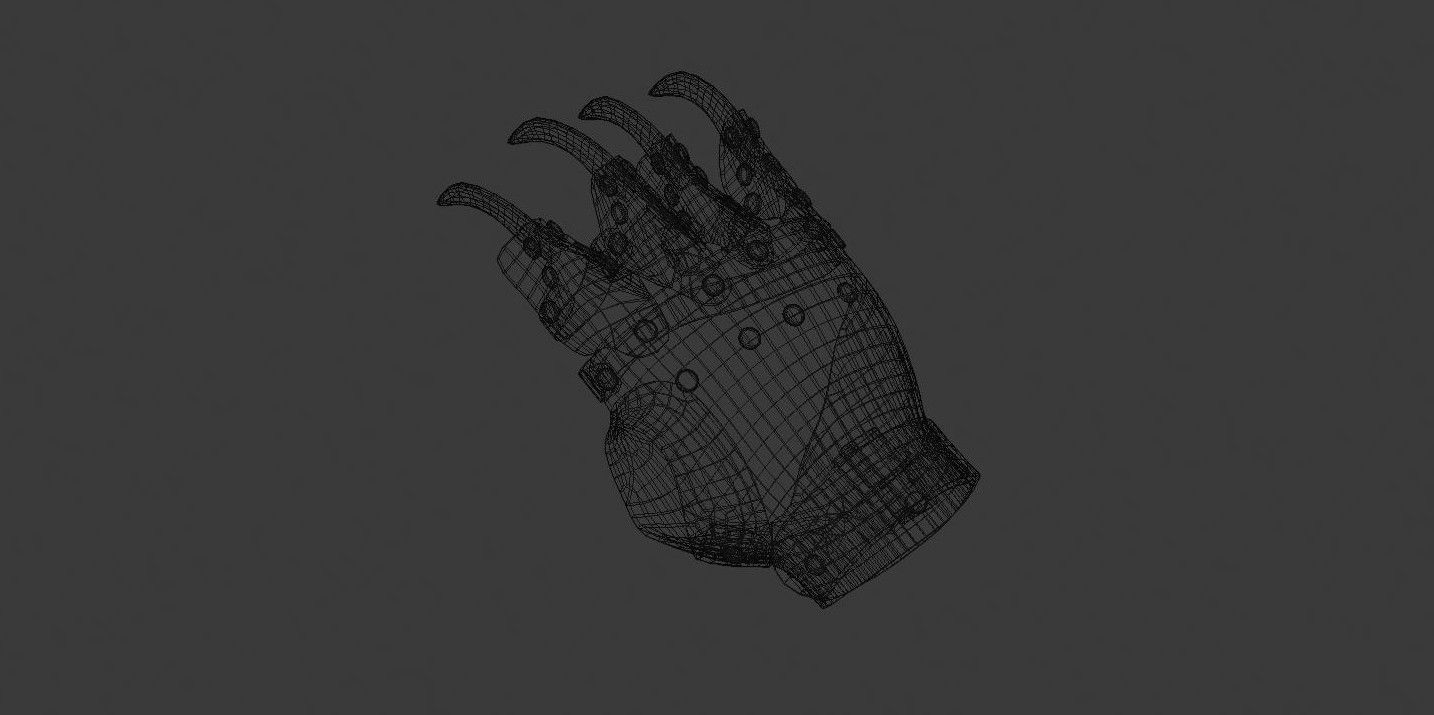 Claws Gauntlet Low-poly 3D model_8