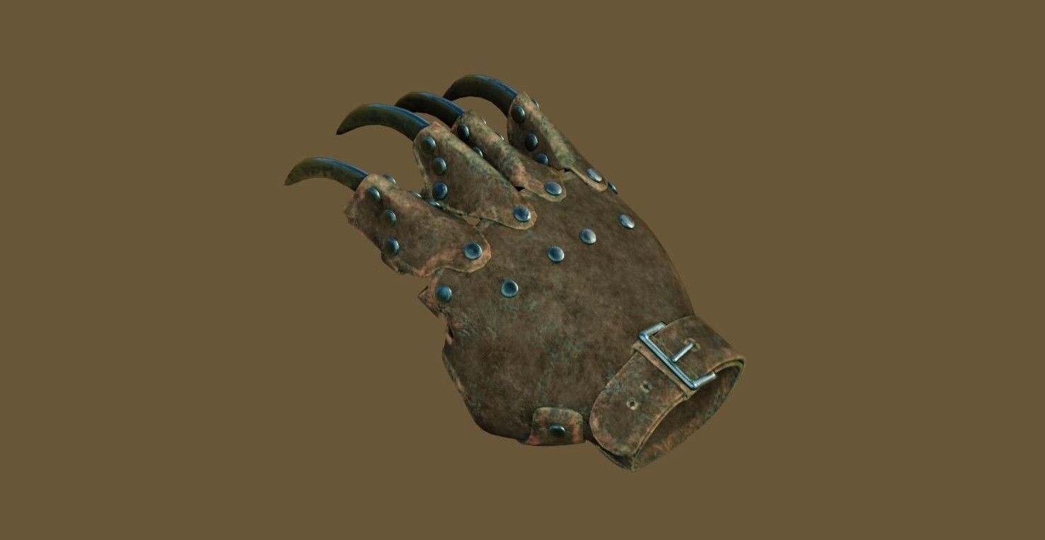 Claws Gauntlet Low-poly 3D model_1