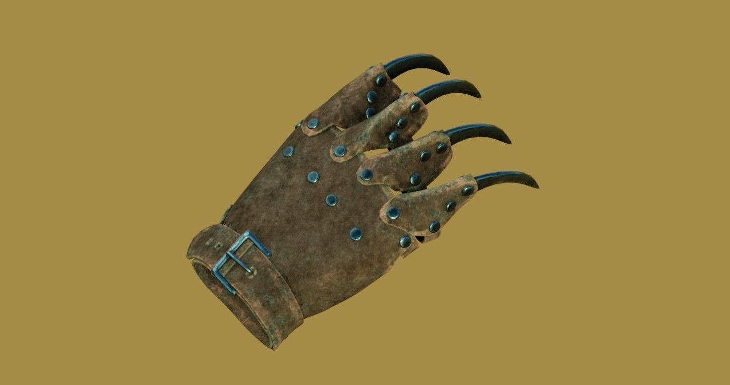 Claws Gauntlet Low-poly 3D model_5