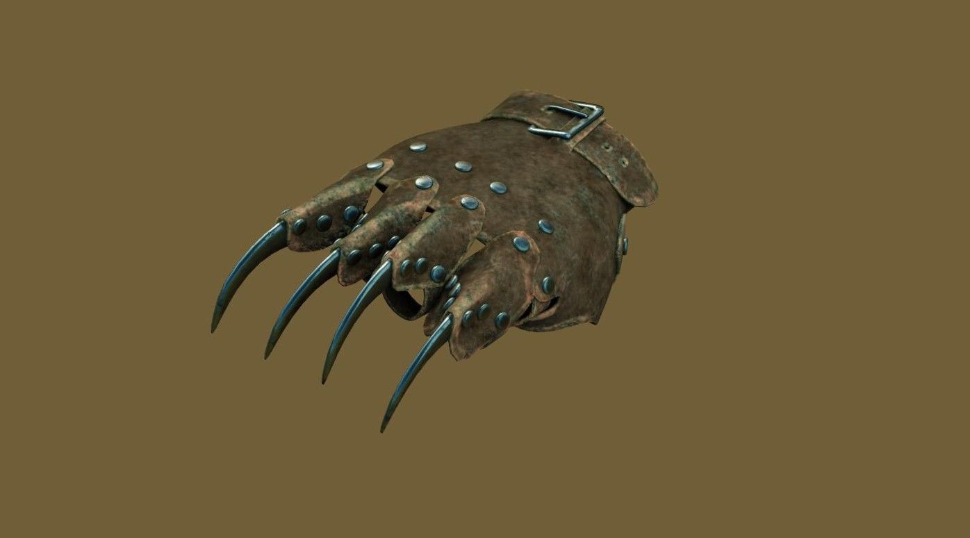 Claws Gauntlet Low-poly 3D model_2