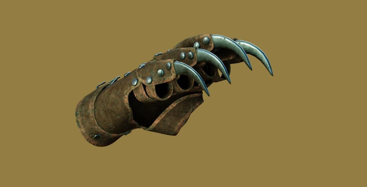 Claws Gauntlet Low-poly 3D model_4