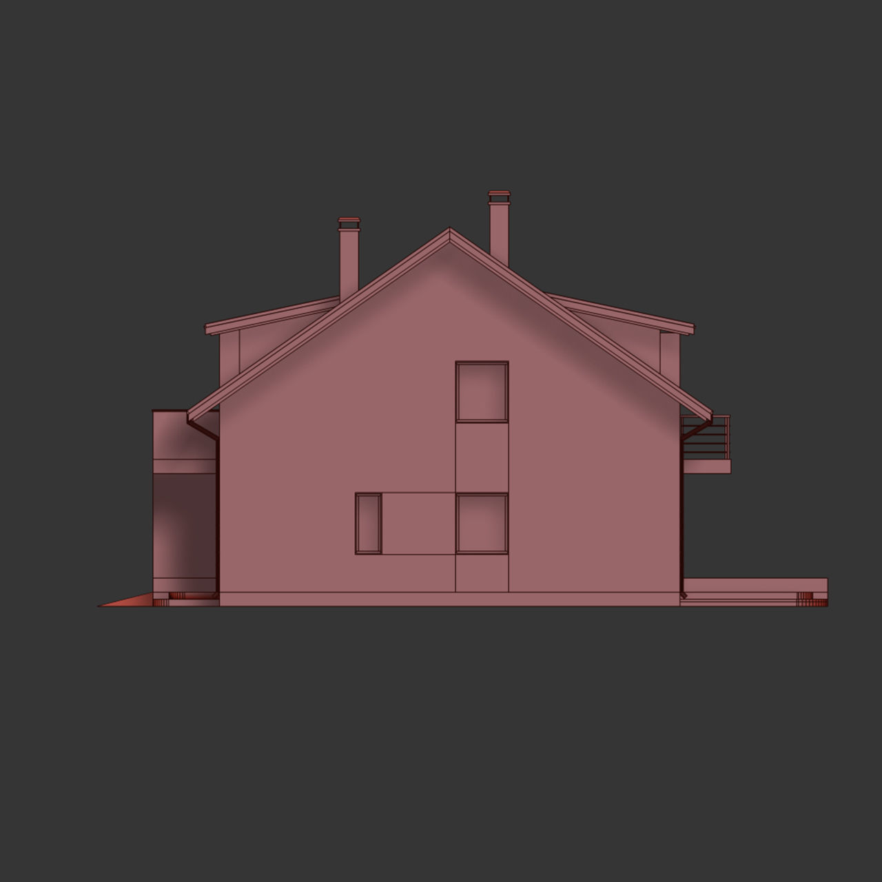 Private House model 2 3D model_3