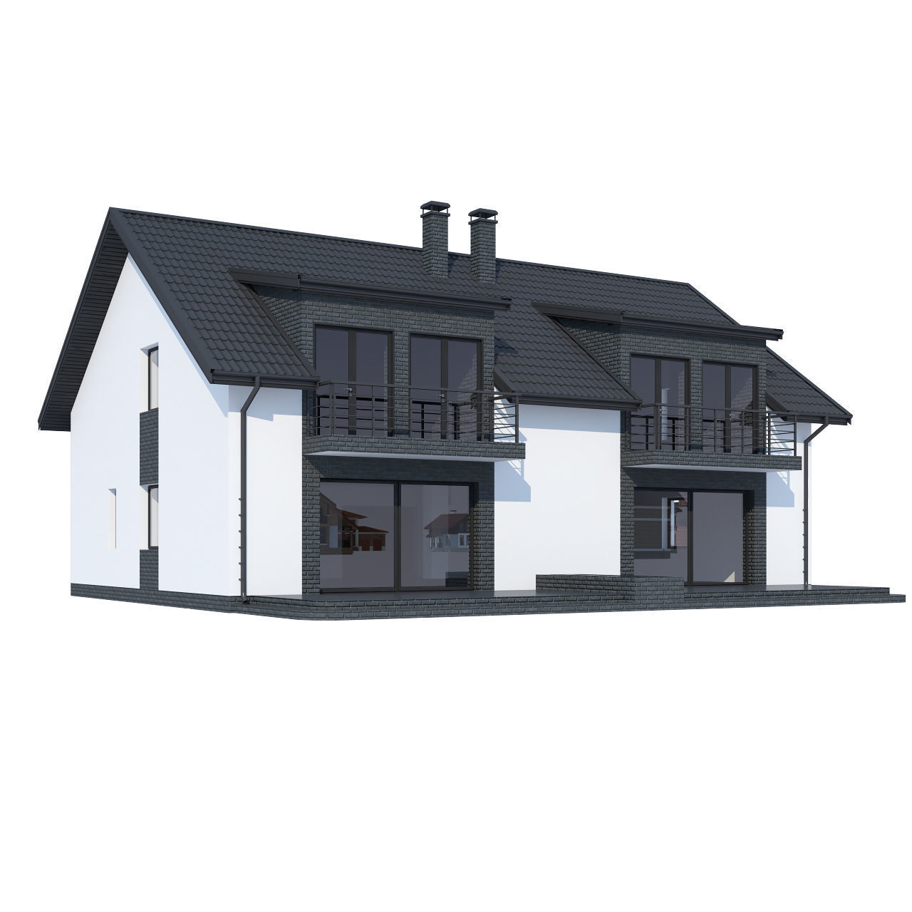 Private House model 2 3D model_1