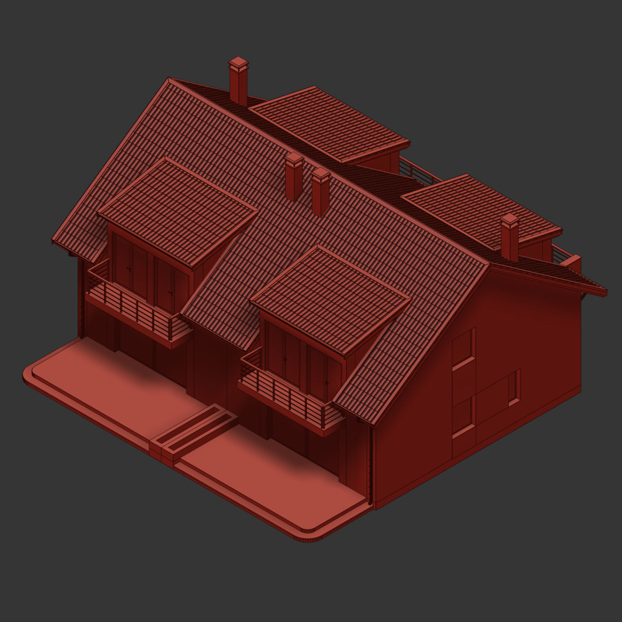Private House model 2 3D model_4