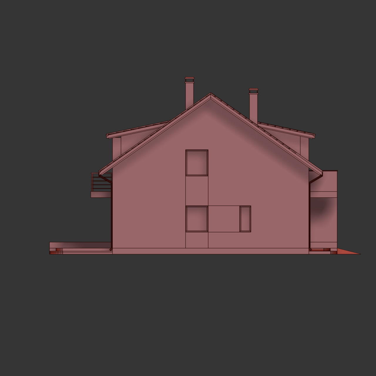 Private House model 2 3D model_6