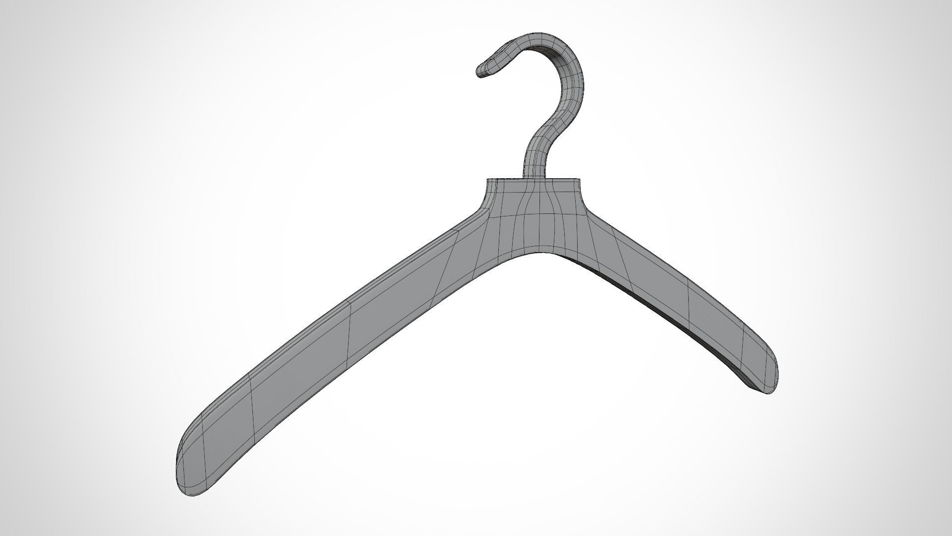 Set of 10 Realistic Wood Hanger for Dressing Shops 3D model_14