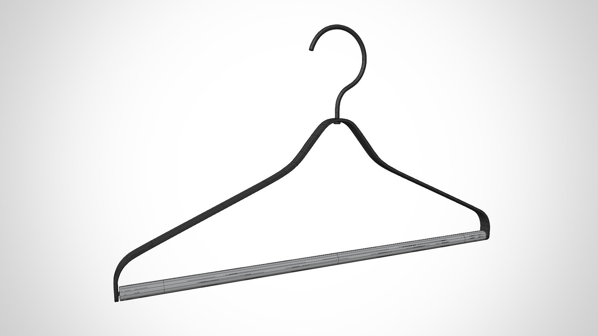 Set of 10 Realistic Wood Hanger for Dressing Shops 3D model_18