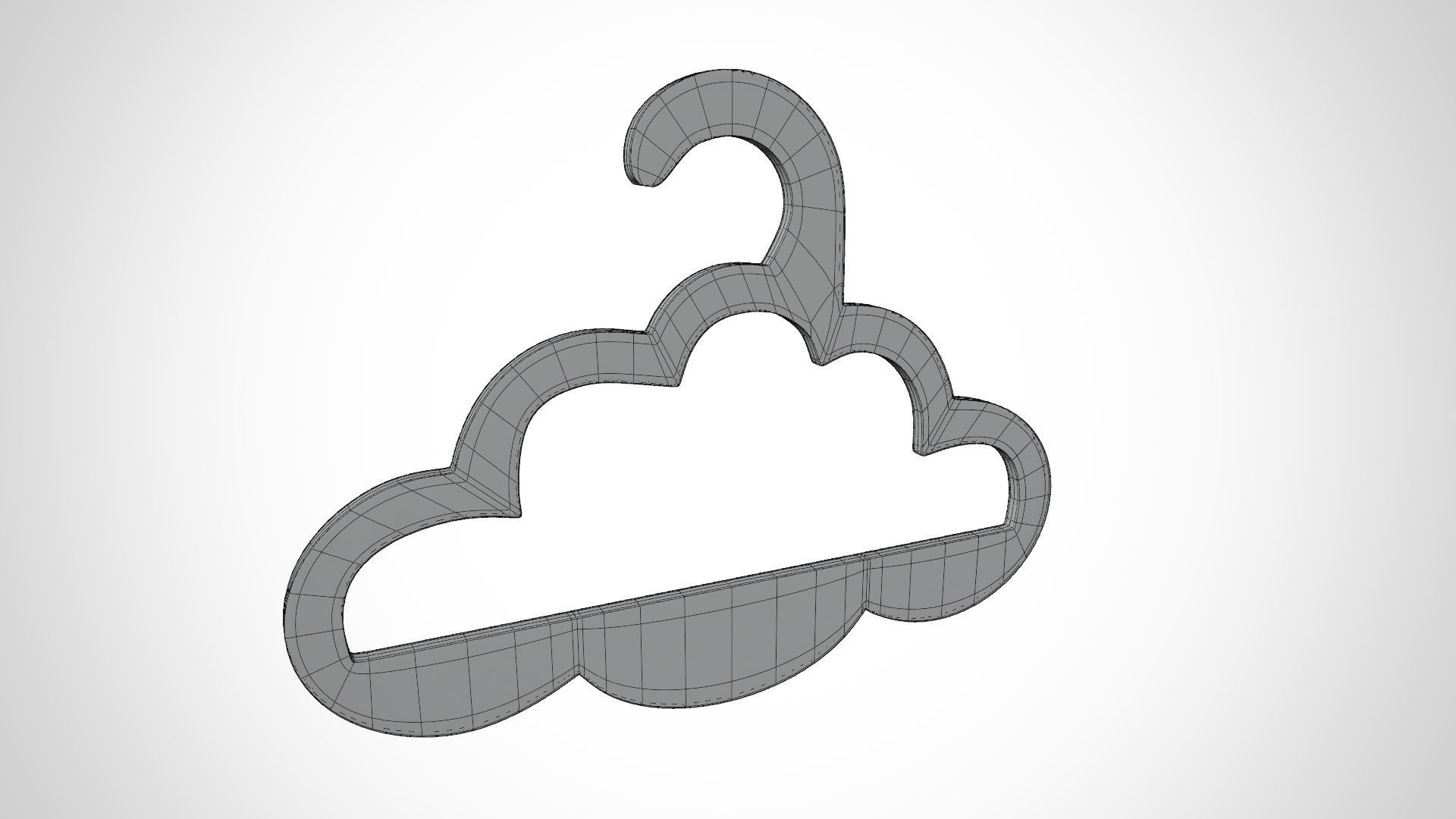 Set of 10 Realistic Wood Hanger for Dressing Shops 3D model_2