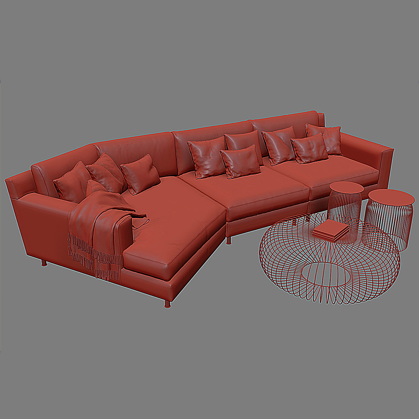 MANHATTAN Corner Sofa 3D model_7