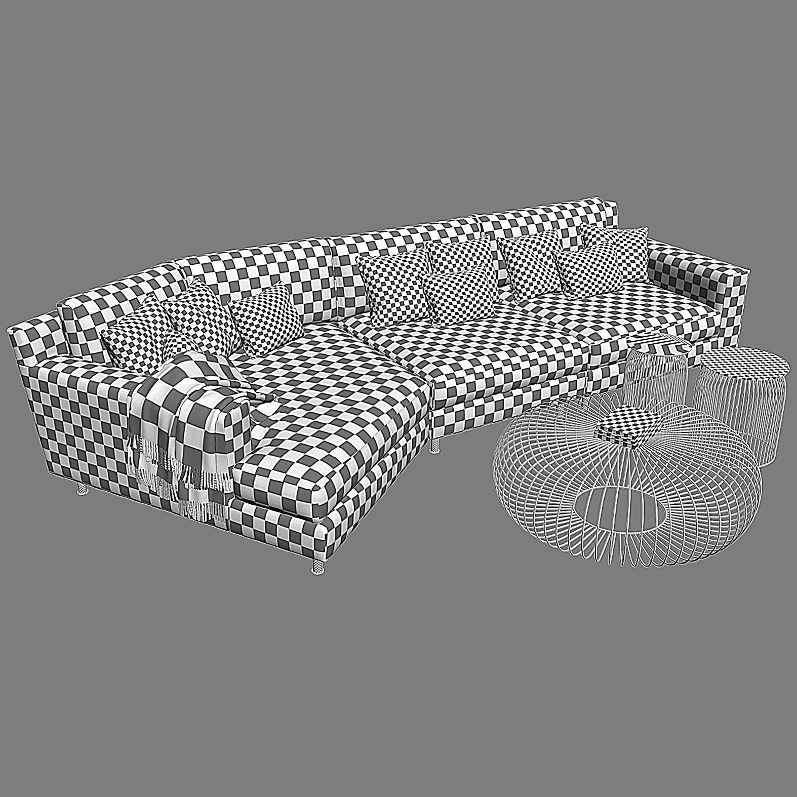 MANHATTAN Corner Sofa 3D model_9