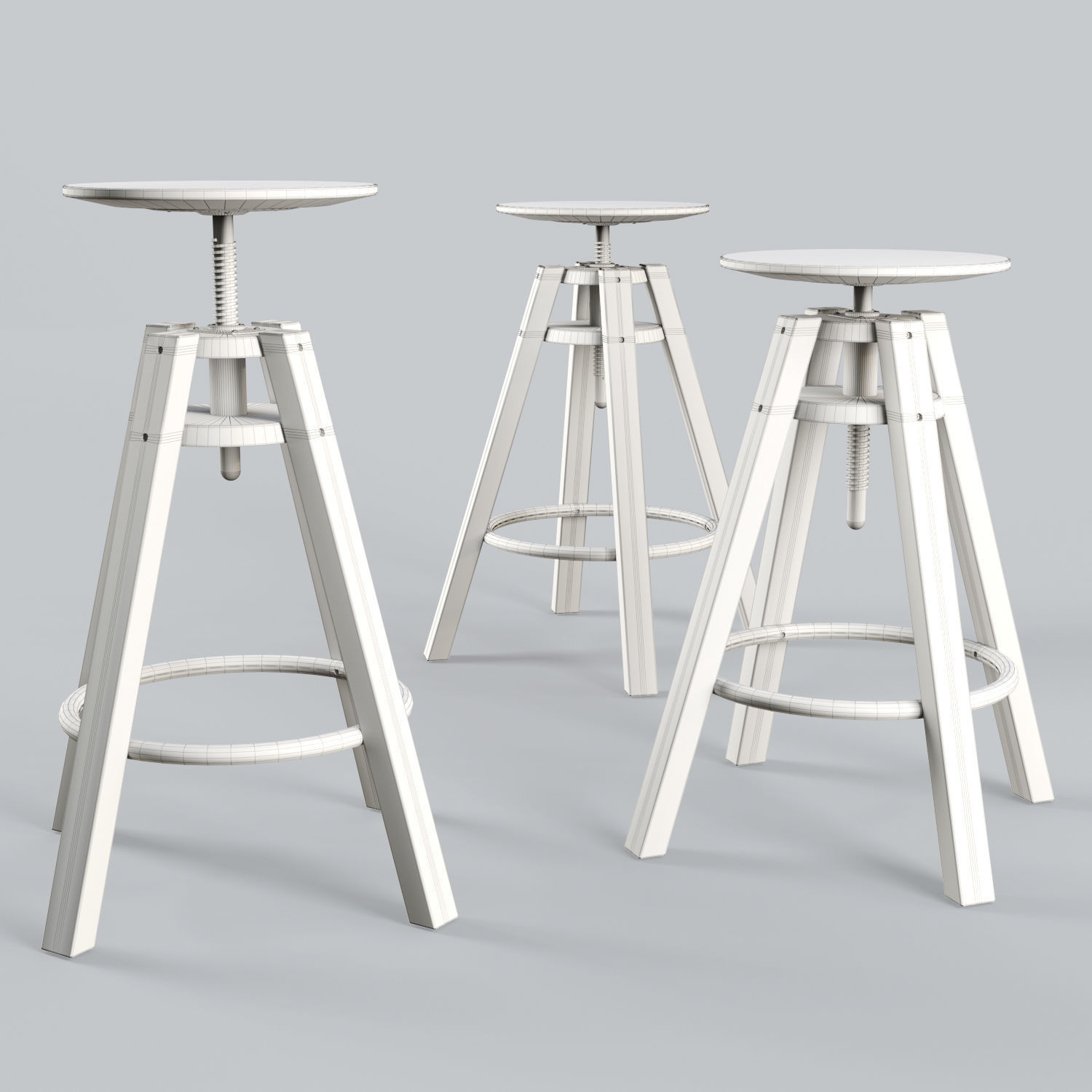 Bar stool Dalfred 3D model_1