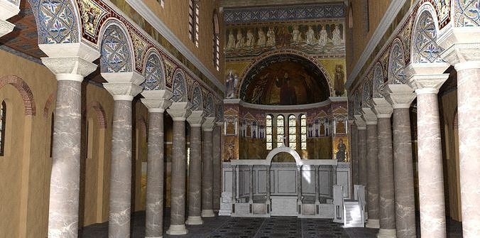 Basilica with Apse 3D model