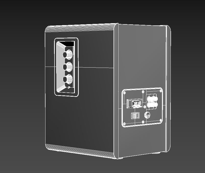 Speaker - Edifier R1280T Low-poly 3D model_7