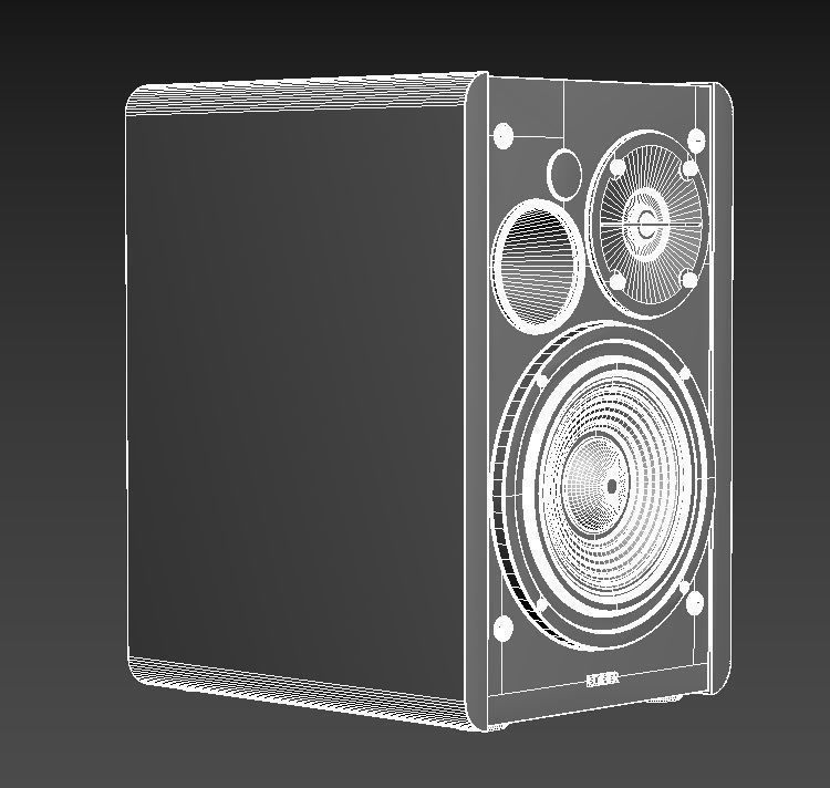 Speaker - Edifier R1280T Low-poly 3D model_8