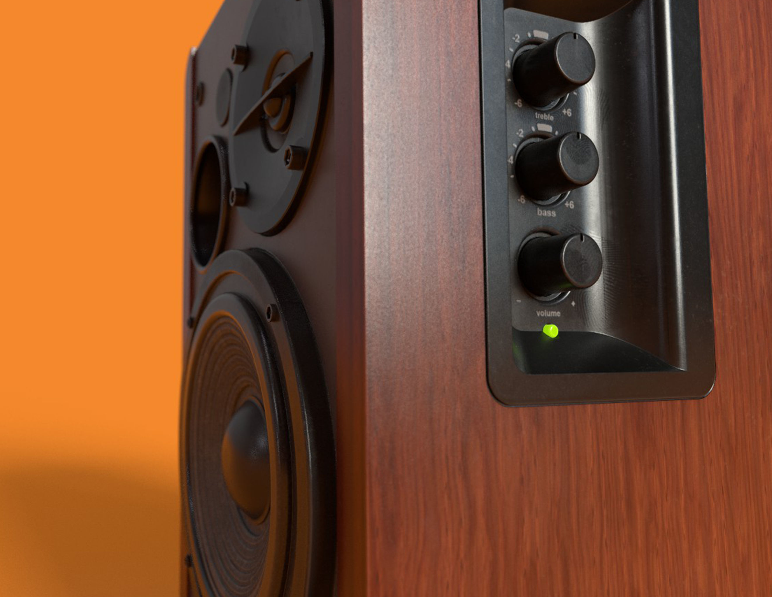 Speaker - Edifier R1280T Low-poly 3D model_6