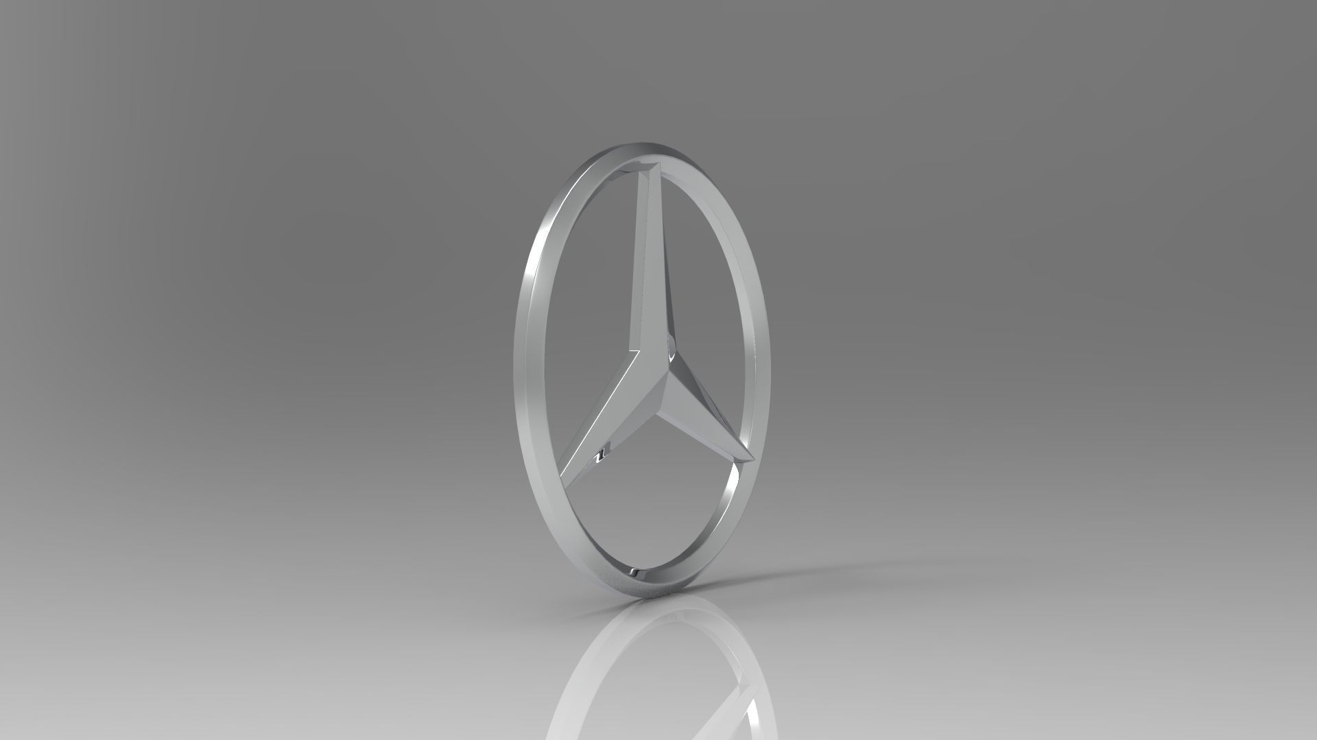 mercedes logo 3D print model_3