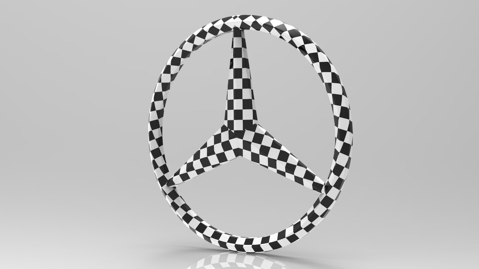mercedes logo 3D print model_4