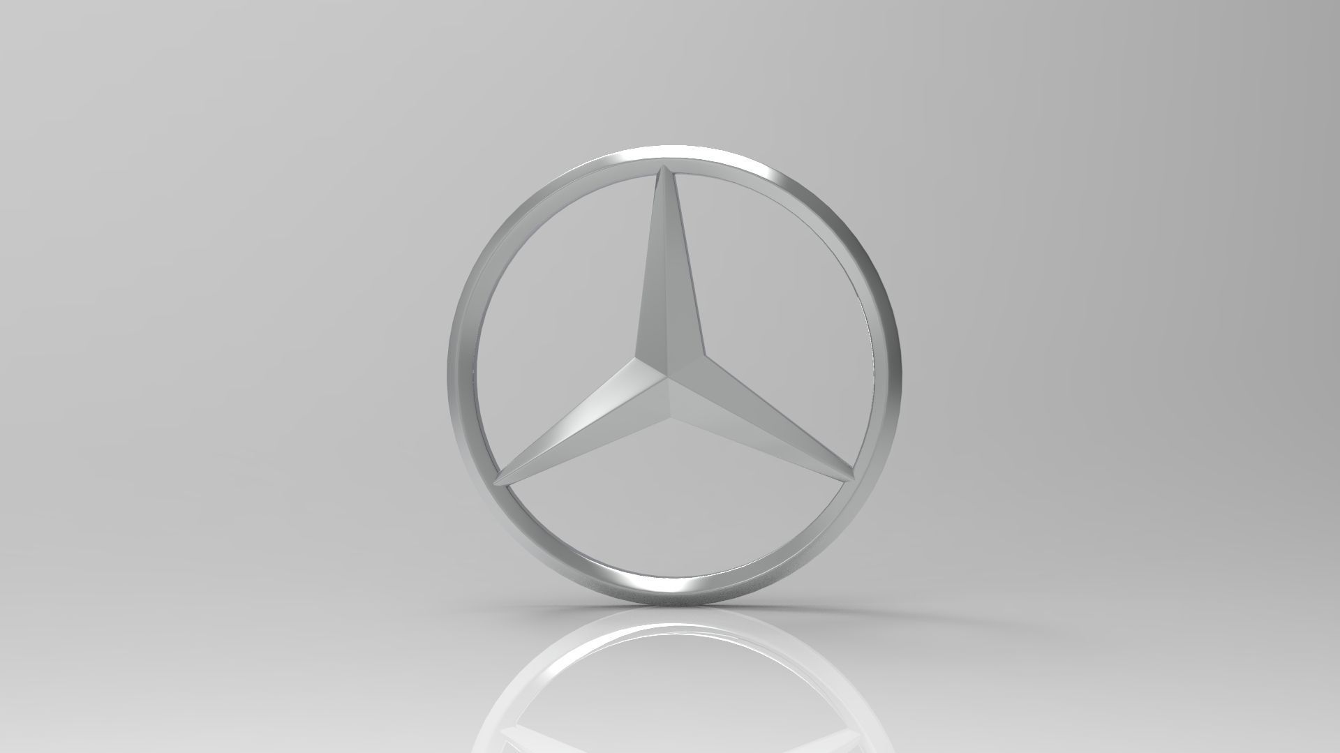 mercedes logo 3D print model_2