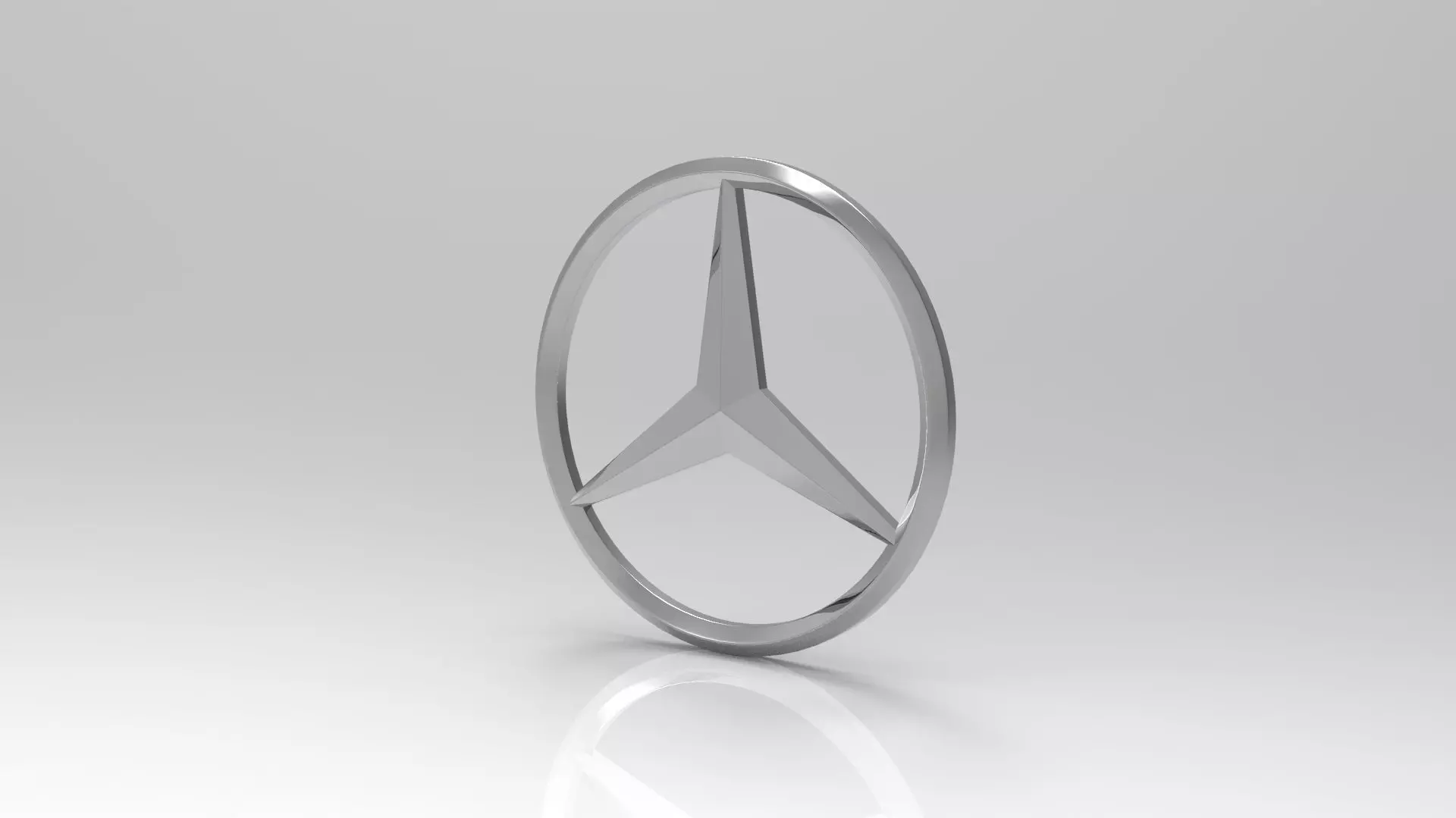 mercedes logo 3D print model_0
