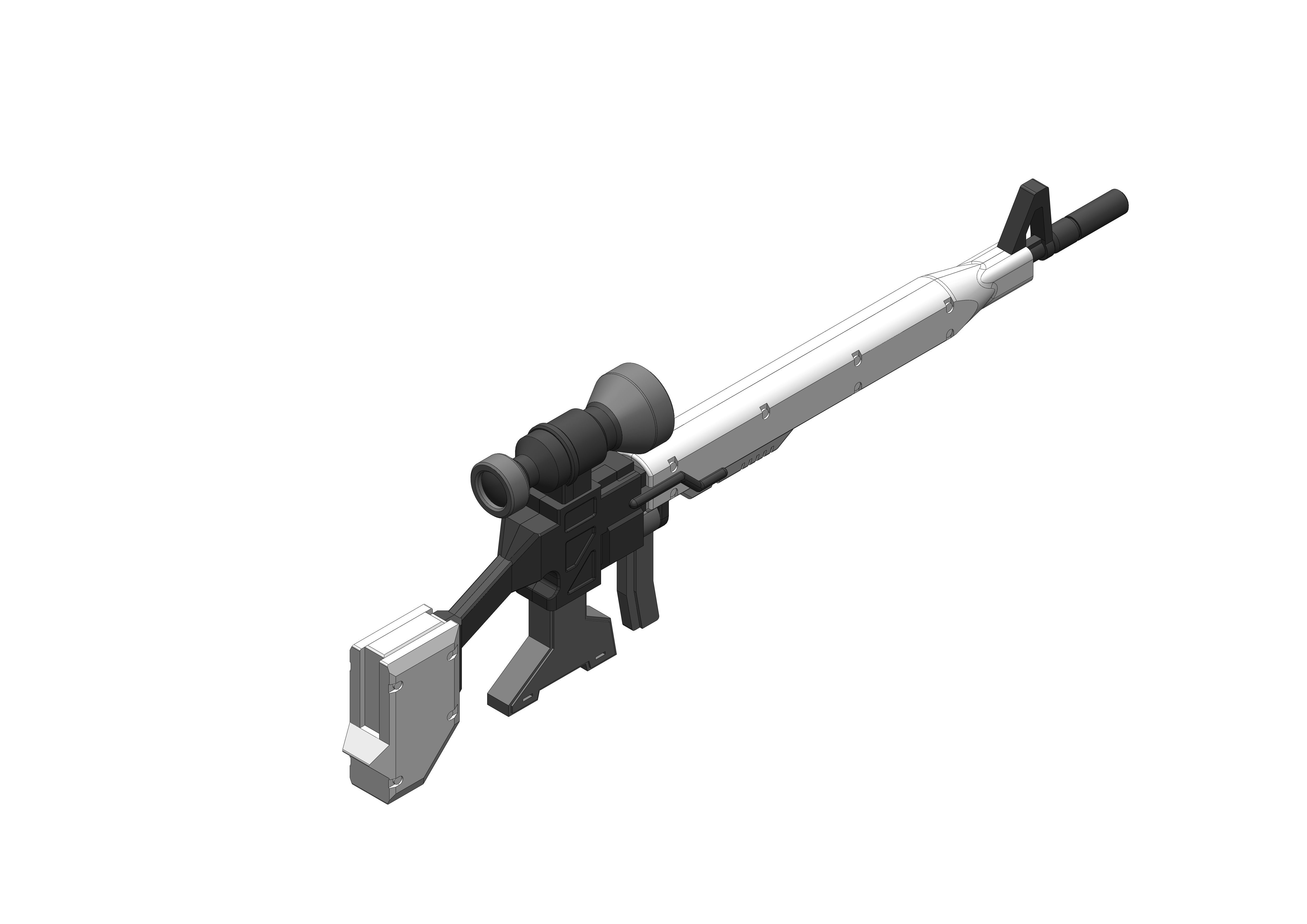 MG GM Sniper II Long Range Beam Rifle 3D print model_2