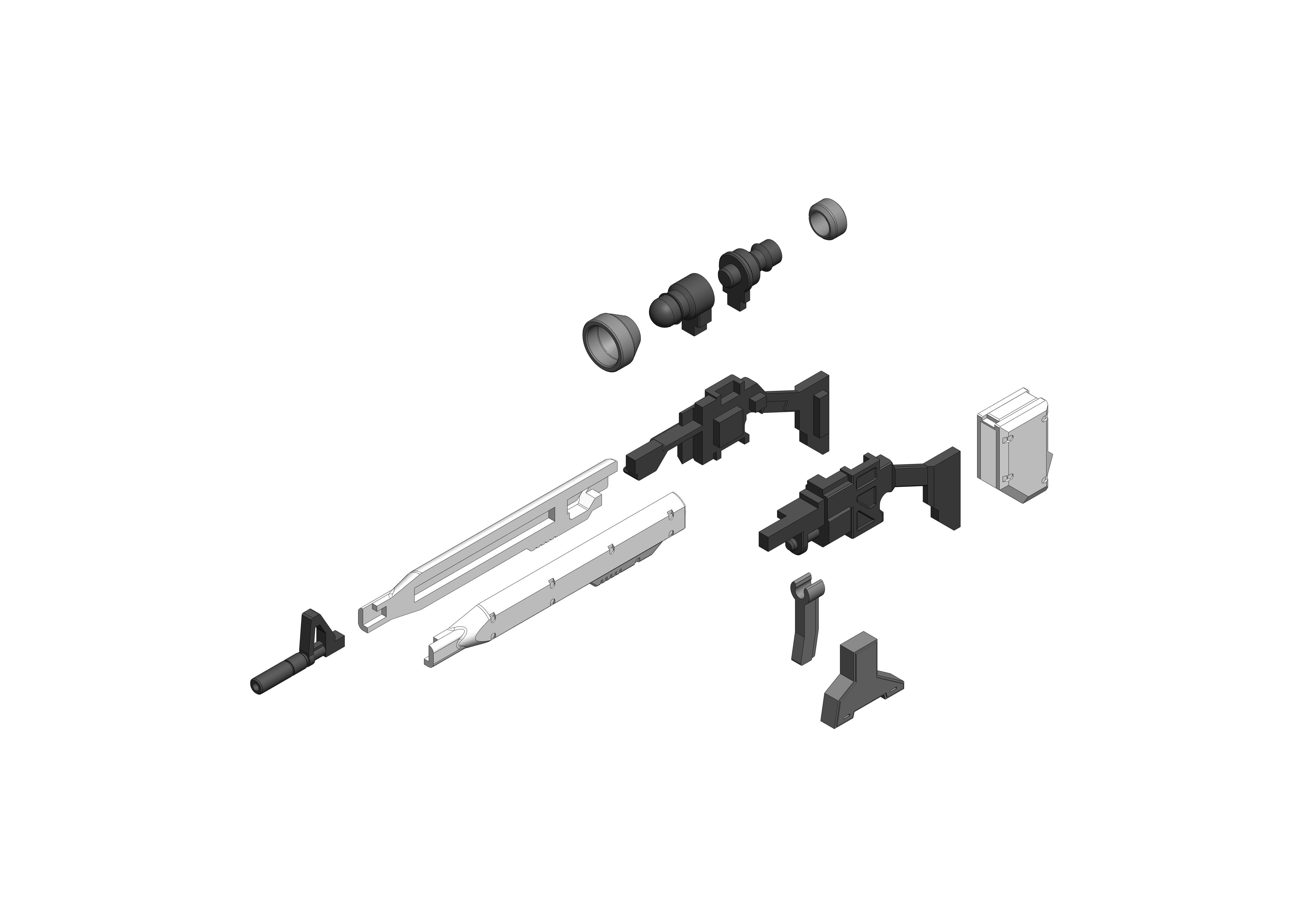 MG GM Sniper II Long Range Beam Rifle 3D print model_5