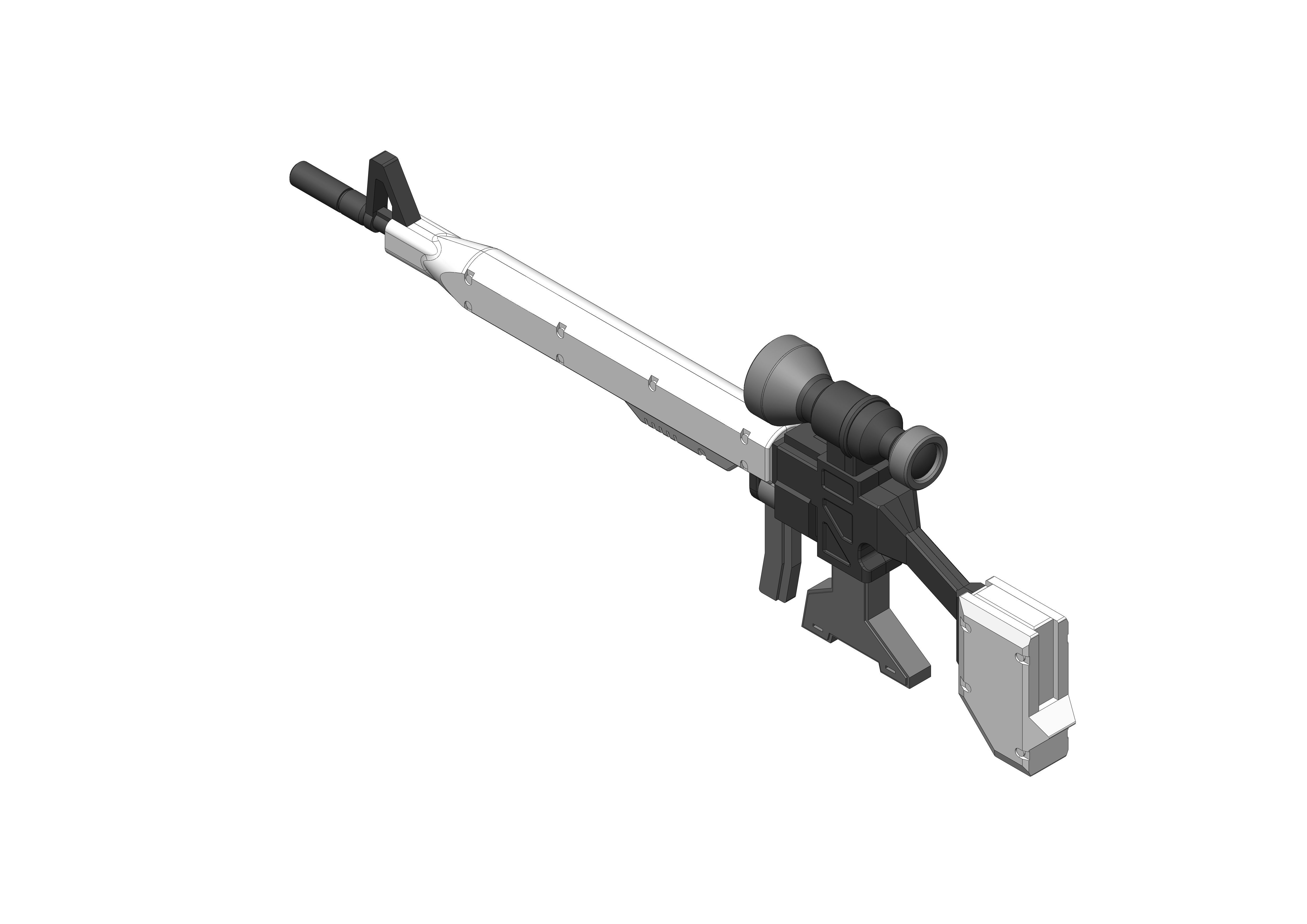MG GM Sniper II Long Range Beam Rifle 3D print model_1