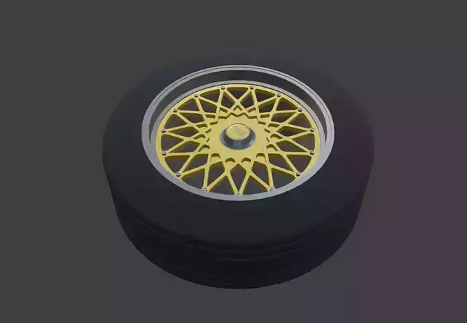 BBS RS With Tire Low Poly