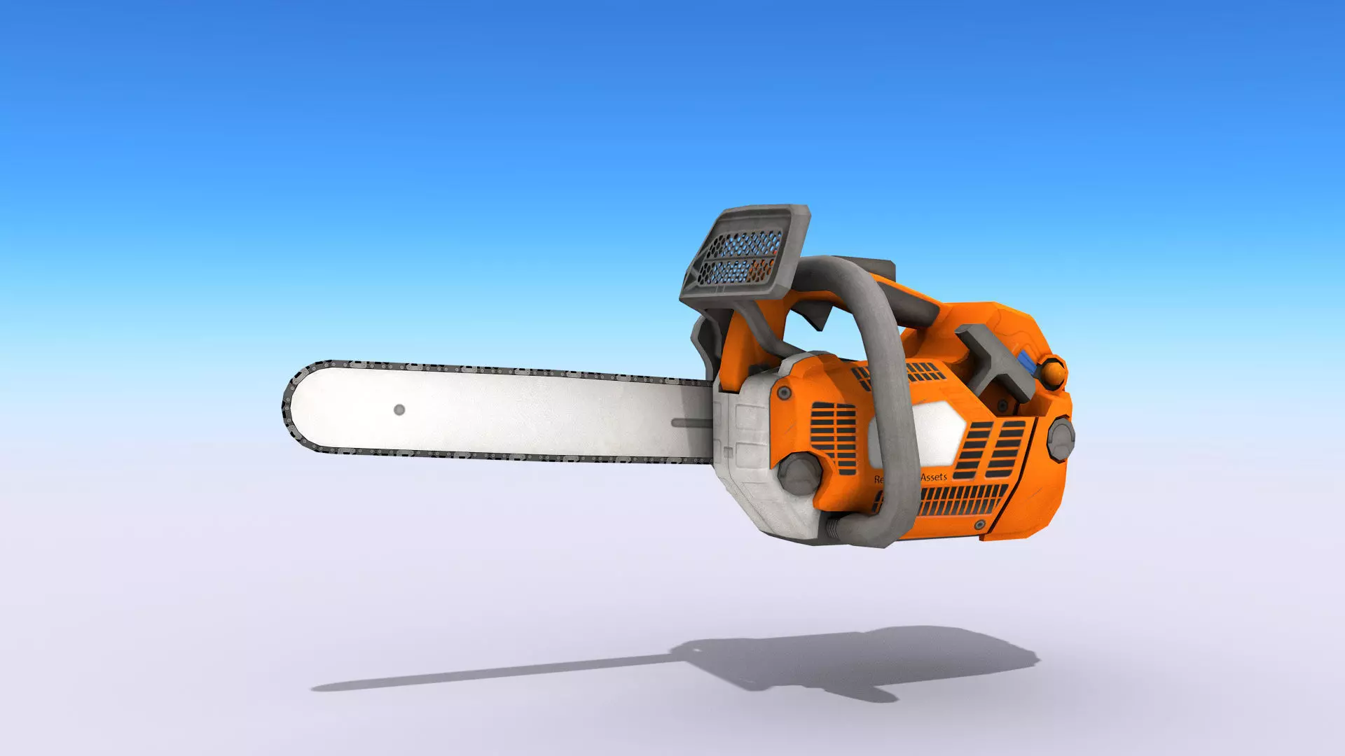 Petrol Chainsaw Free low-poly 3D model