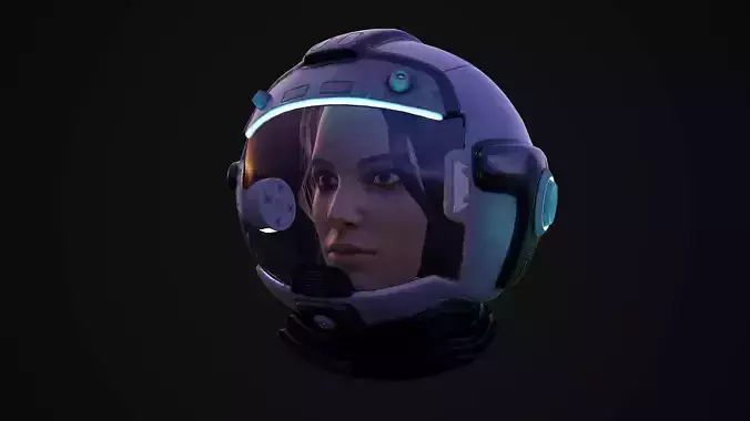 Astronaut head woman