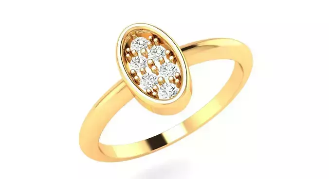 AR-LRZ-0019 oval diamond ring gold