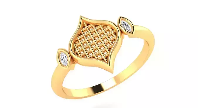 AR-LRZ-0020 gold ring with diamonds