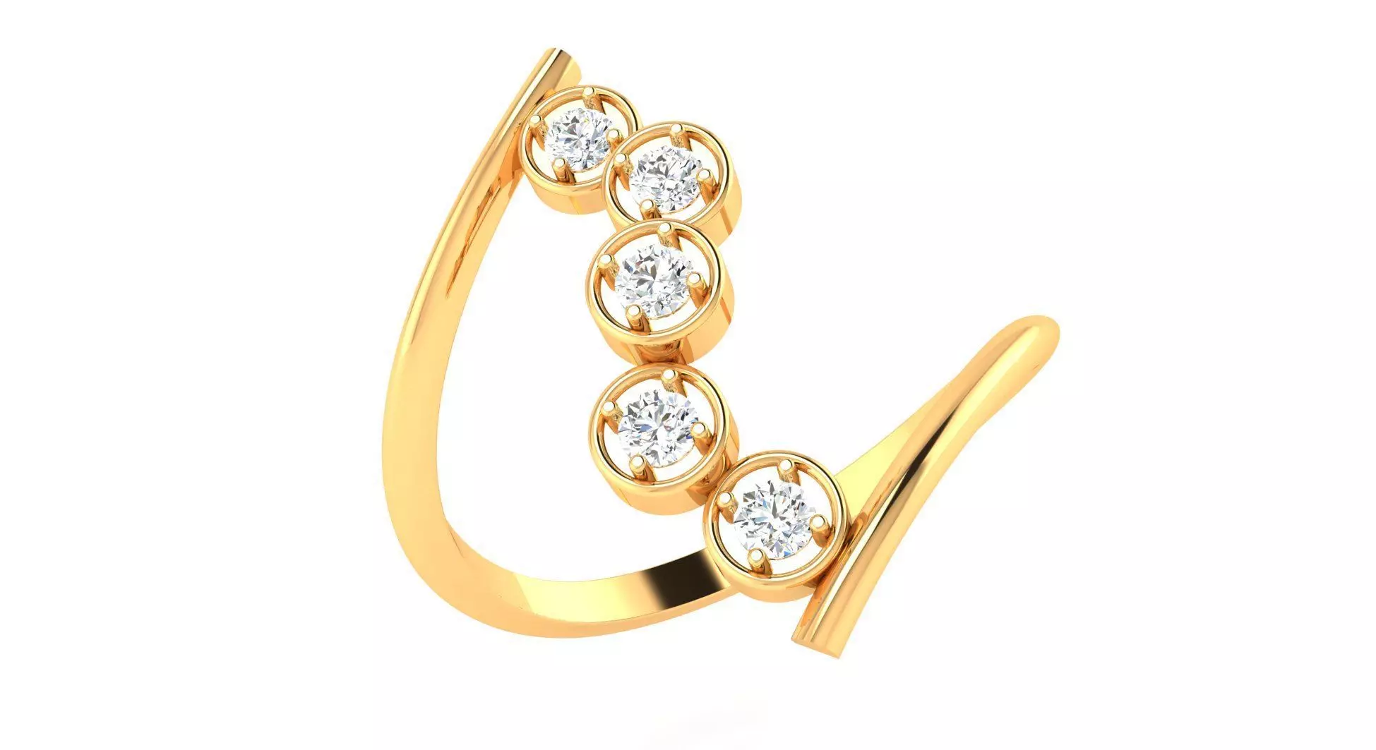AR-LRZ-0021 diamond ring gold 3D print model_0