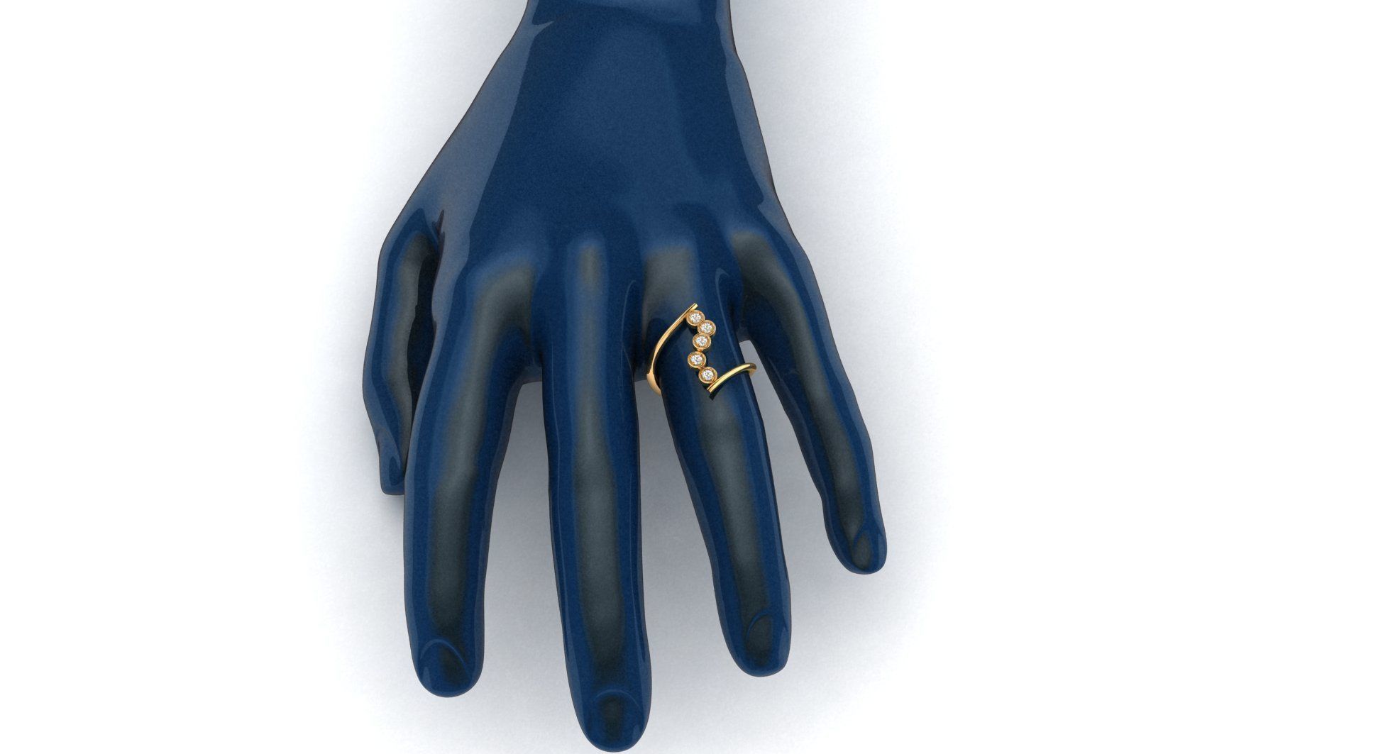 AR-LRZ-0021 diamond ring gold 3D print model_1